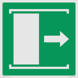 E033 safe condition door slides right to open